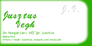 jusztus vegh business card